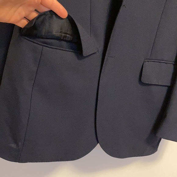 Boggi Milano Navy Blue Travel Sport Coat Made in Italy Size EU 52R Multi Pockets - Picture 6 of 15